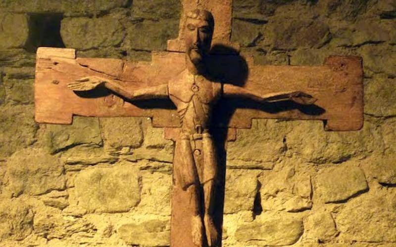 Talla de madera cristo de taull